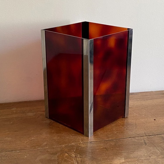 Image 1 of Plexiglas basket by Michel Dumas. 1970. Space age.