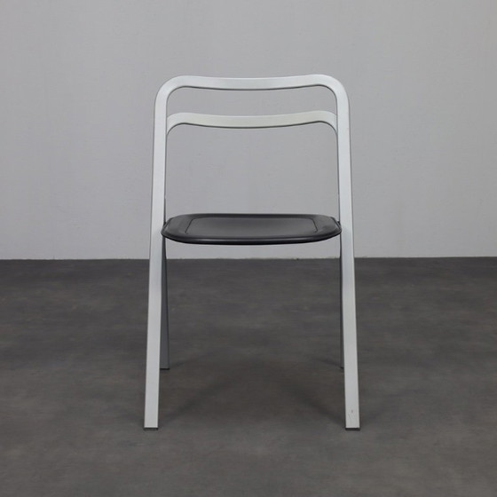 Image 1 of Giorgio Cattelan para Cidue Sillas plegables de cuero, Italia, años 70