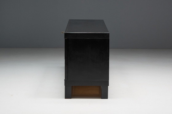 Image 1 of Brutalistisch De Coene-dressoir in gebeitst eikenhout, België, jaren 70