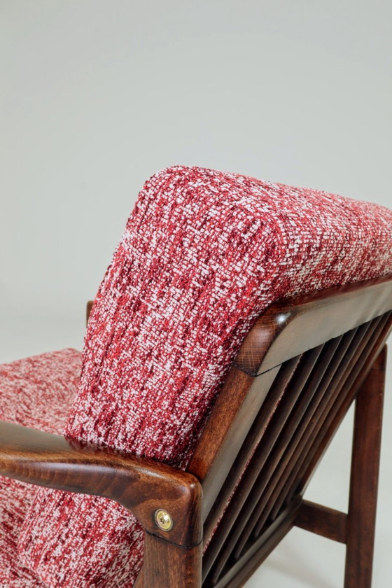 Image 1 of Fauteuil vintage red lobster mid century modern design 1965