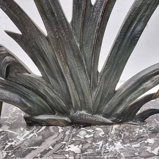 Sculpture Art Déco française de martins-pêcheurs – G. Limousin – Marble, Metal (photo 9 of 9)