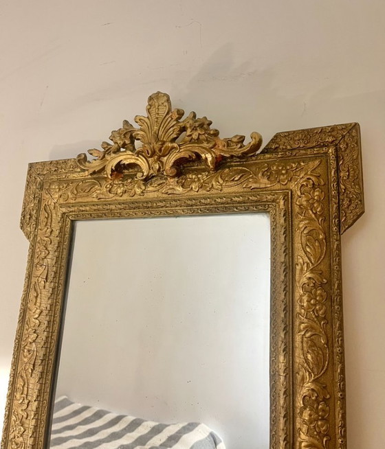 Image 1 of Antieke Franse kuifspiegel 85x58cm