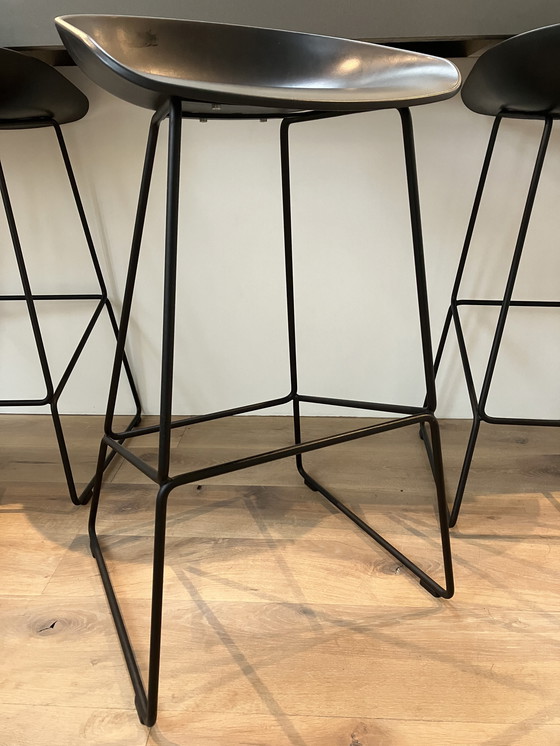 Image 1 of 4x HAY ABOUT A STOOL, BAR STOOLS, AAS38 (black)