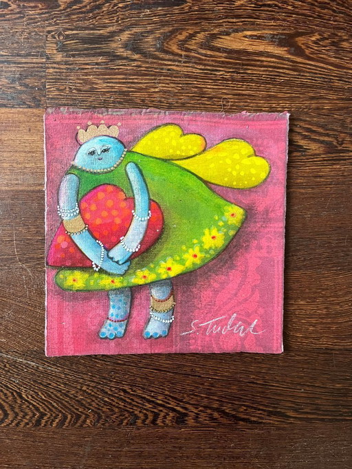 Signed work in mixed media Sabine Tuchel