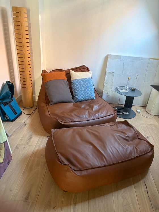 Verzelloni Zoe Fauteuil En Poef – Leather (photo 3 of 5)