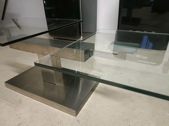 Image 1 of Ausziehbarer Couchtisch aus Glas