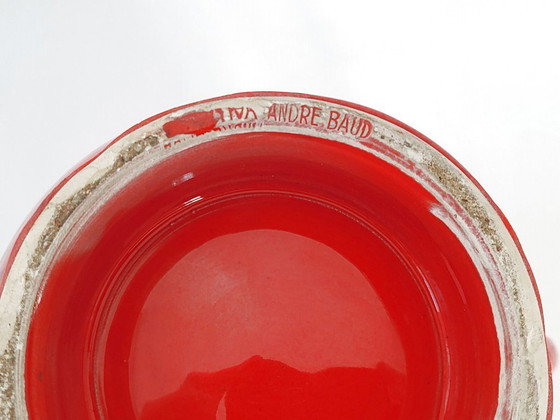 Image 1 of IMPORTANT VINTAGE 1950s RED CERAMIC PITCHER FROM VALLAURIS BY ANDRE BAUD 50S 1950S