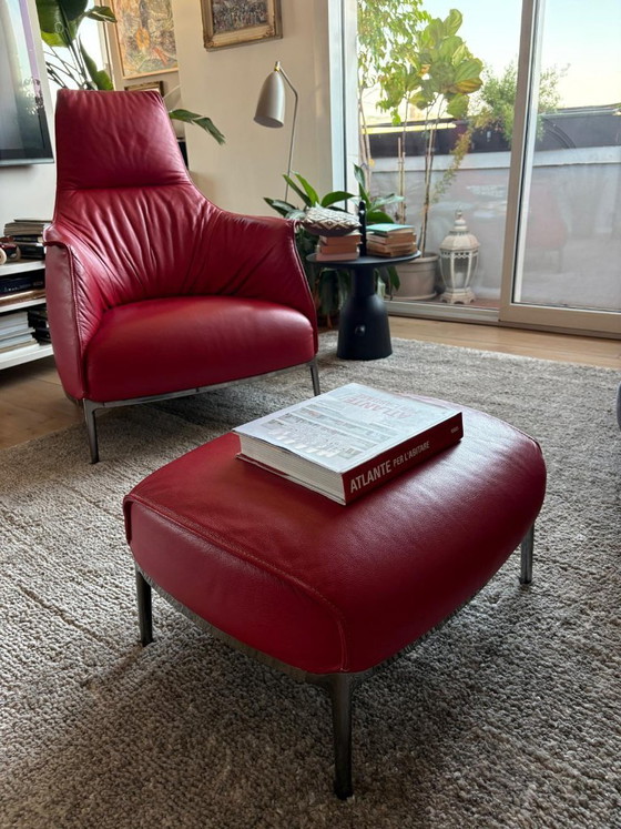 Poltrona Frau Archibald + Ottoman- Jean-Marie Mas – Poltrone, Pelle, Metallo (photo 7 of 15)