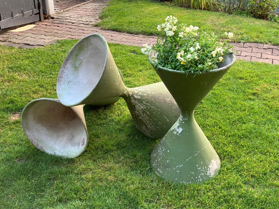 3 x Diabolo planters by Willy Guhl for Eternit – Plant pot, Other (photo 5 of 15)