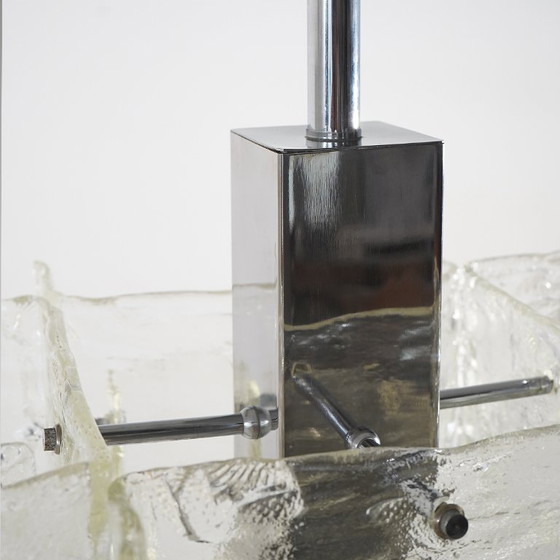Kroonluchter van verchroomd metaal en glas, jaren 70 – Plafondlampen, Metal (photo 10 of 15)