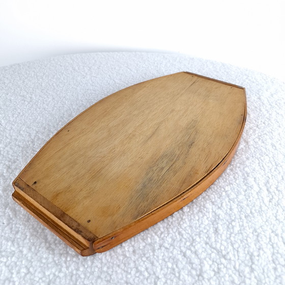 Image 1 of Art Deco wooden serving tray, 1920s/1930s, oval