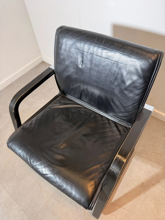 Poltrona Cantilever Vintage Wilkhahn in Pelle Nera – Poltrone (photo 2 of 6)