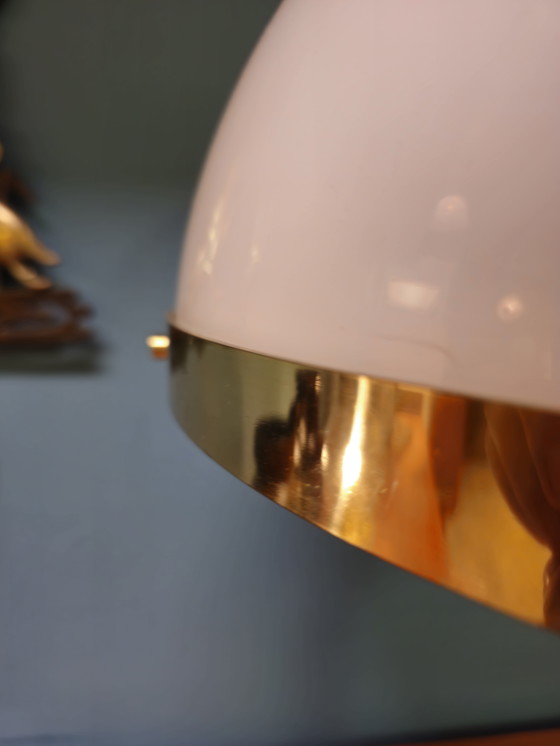 Image 1 of Lampada da tavolo vintage Temde Leuchten Lampada da scrivania in ottone teak