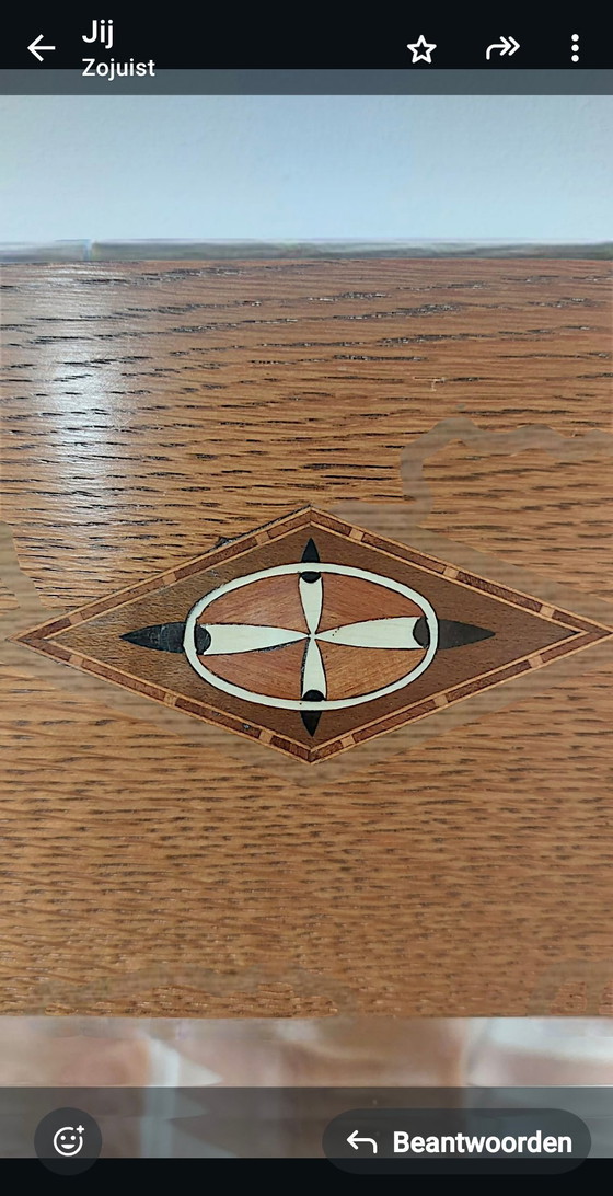 Image 1 of antique Art Nouveau cabinet with mirror