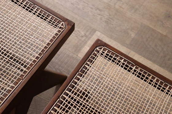 Set van 8 Pierre Jeanneret PJ-SI-25-A armloze stoelen, Chandigarh, 1958 – Eetkamerstoelen, Wood (photo 3 of 17)