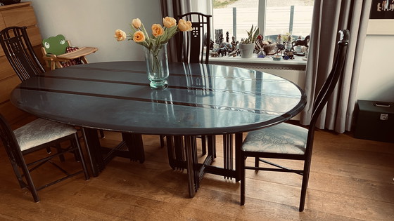 Image 1 of Giorgetti tafel met 4 stoelen