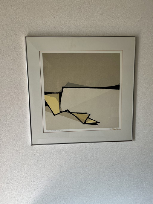 Sérigraphie 'Paysage jaunette' de Fon Klement