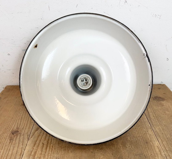 Image 1 of Lampada a sospensione in smalto verde industriale, anni '60