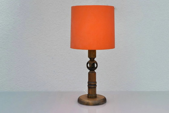 Image 1 of Large pine table lamp by Uno & Östen Kristiansson for Luxus, Sweden