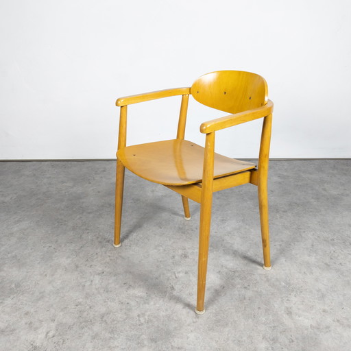 Mid Century Bentwood Chair By Antonín Šuman For Ton