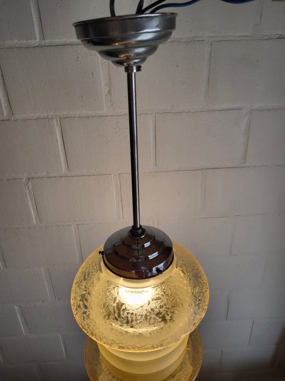 Lampada a sospensione in vetro uranio o annagreen, modello raro, Art Déco – Lampade a sospensione, Glass (photo 7 of 12)