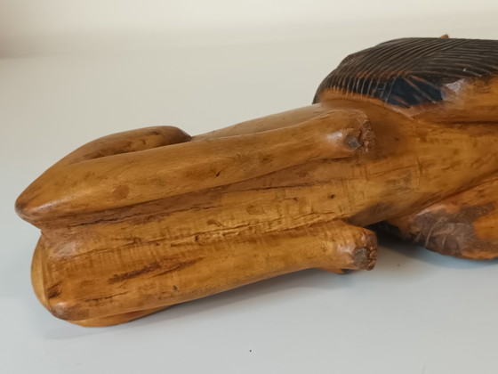 Image 1 of Hölzerner Löwe Volkskunst