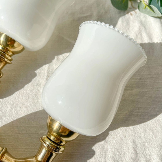 Coppia di applique vintage in ottone – Maison Jansen, anni '60 – Illuminazione (photo 5 of 10)