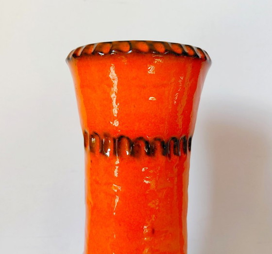 Vintage Jasba Keramik Vase, With Spiral Relief WGP 1970s – Ceramic (photo 4 of 13)
