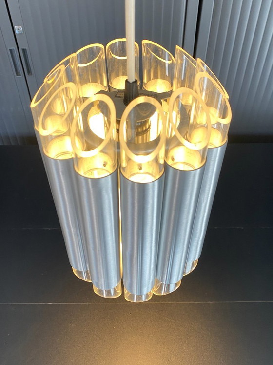 Raak Septiem B-1205 Lampada a Sospensione da Soffitto in Alluminio Plexi Vintage 1960 (photo 11 of 20)