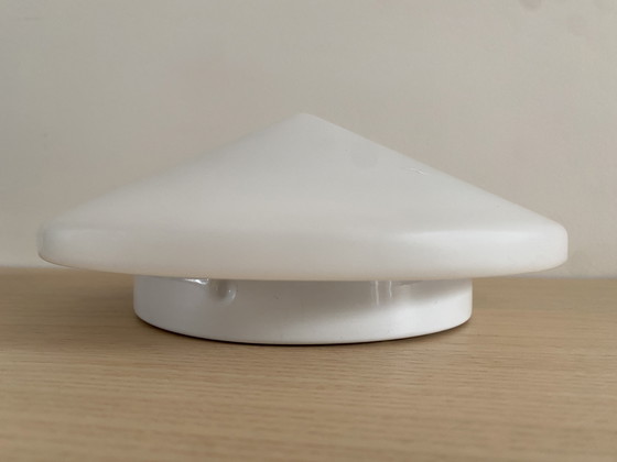 Image 1 of Minimalist Dutch mid-century glass recessed/ceiling lamp by Steinhauer Apeldoorn, 1980s.