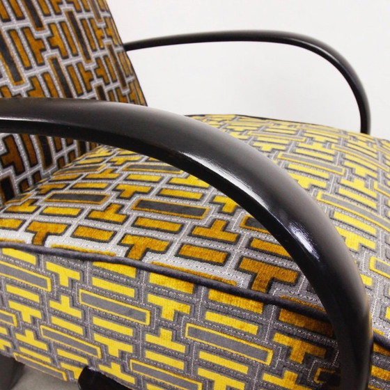 Image 1 of 2x Fauteuils "Gold Tetris" van Jindrich Halabala