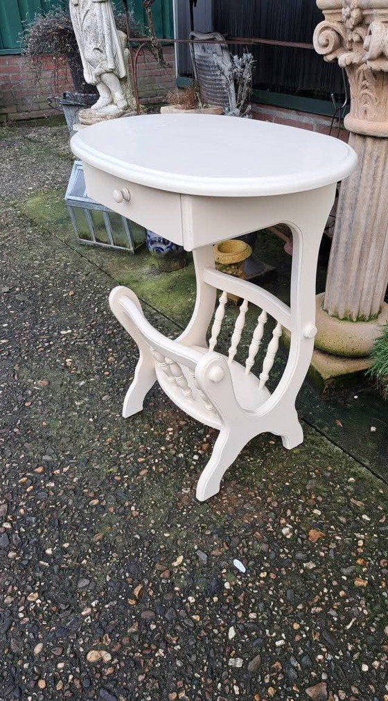 Image 1 of Country side tables with reading tray, light signs of use dim. 56x38cm and 65cm high.