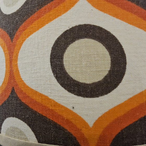 Image 1 of Lampe de table Fat Lava en céramique (70s) Lampe Scheurich West Germany (1970) abat-jour à motifs