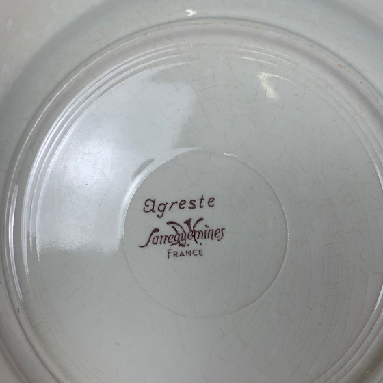 Image 1 of Set di 4 piatti fondi Sarreguemines, modello "Agreste", 1920/50