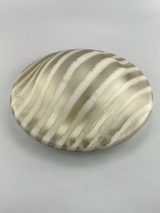 Image 1 of 70s Peill & Putzler Plafoniere ceiling lamp glass space design lamp 70s