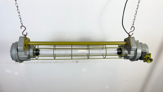 Image 1 of Lampadario industriale sovietico grigio a sospensione, anni '70