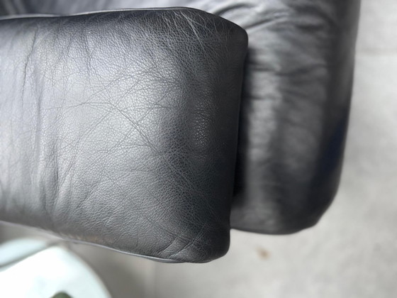 Image 1 of ROLF BENZ leather design sofa black in top condition!!