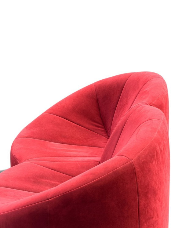 Pierre Paulin Pumpkin Sofa 2-Seater – Ligne Roset, Red Alcantara (Space Age Design) – 2 seaters, Velvet (photo 19 of 22)