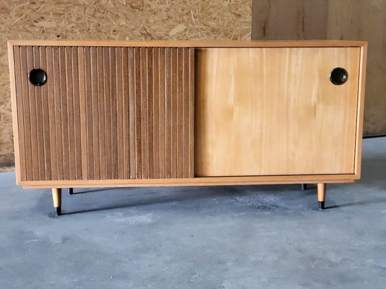 Image 1 of Sideboard in ash wood by Erich Stratmann for Idee Möbel 1950