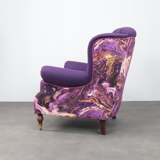 Image 1 of Fauteuil à oreilles classique de style Howard & Sons, années 1960