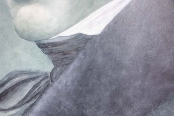 Image 1 of Evelyne Baget, Detail geschilderd op doek naar Girodet. Hedendaags.