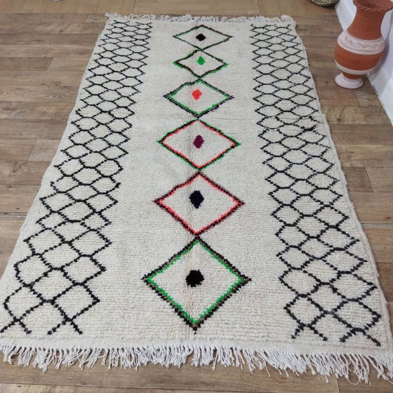 Image 1 of Vintage Berber Rug – Vintage Berber Tapijt | Handmade Moroccan | 243×143 cm