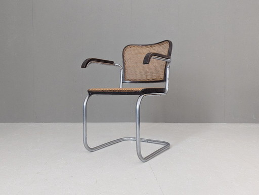 Sillón de acero tubular Bauhaus K 17 de Robert Slezák, años 30