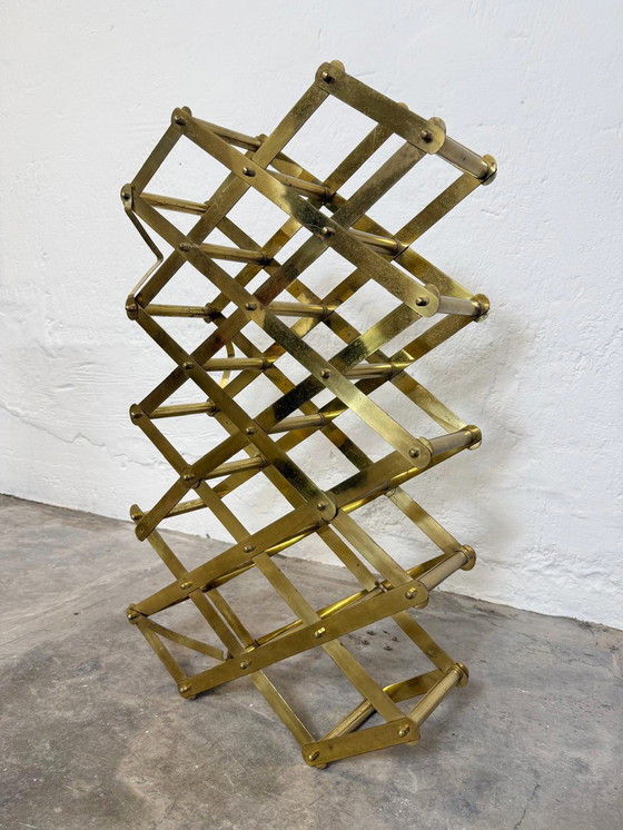 Image 1 of Vintage messing wijnrek