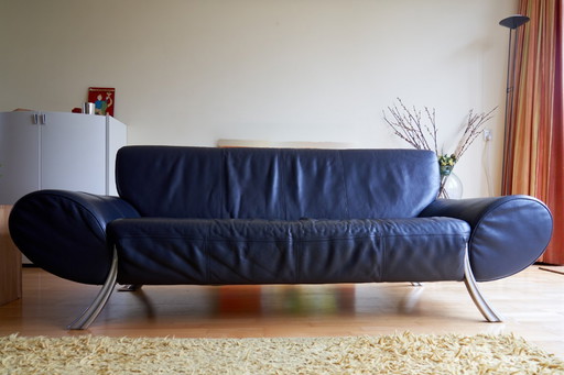 Hermoso sofá Rolf Benz de 2 y 3 plazas - cuero