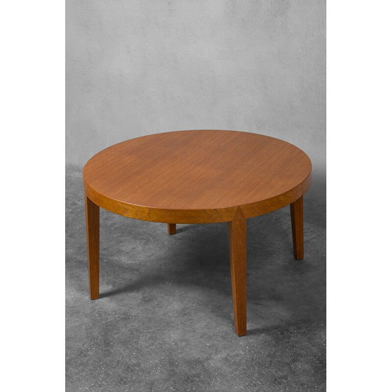 Image 1 of Vintage round teak coffee table by Severin Hansen for Haslev Møbelsnedkeri, 1960