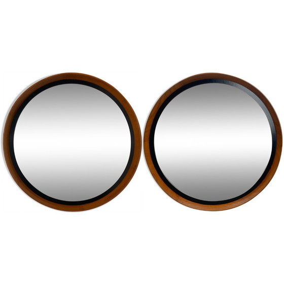 Image 1 of 2X Swedish Teak Mirrors, Uno & Östen Kristiansson For Luxus, 1960S