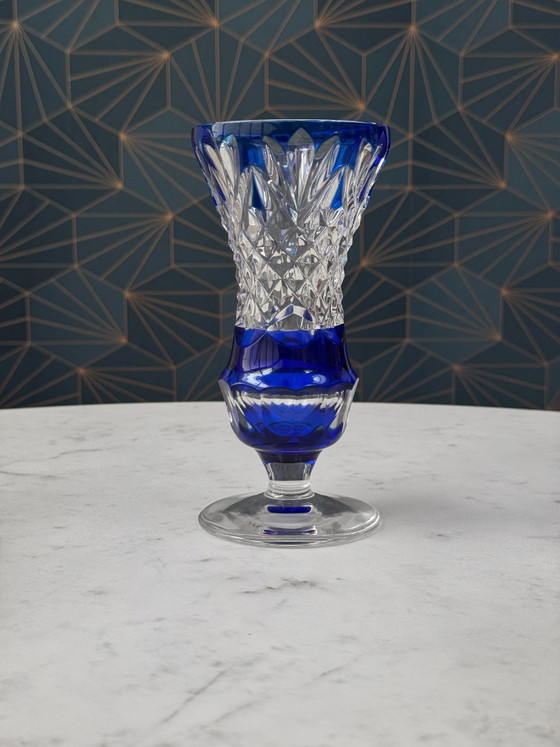 Image 1 of Val Saint Lambert × Xavier Crespo
Limited Edition Overlay Crystal Vase, Belgium