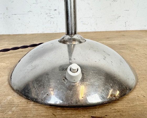 Image 1 of Vintage Green Enamel Bankers Table Lamp, 1950s