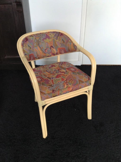 Vintage Designer Stuhl Roberti Rattan Italien